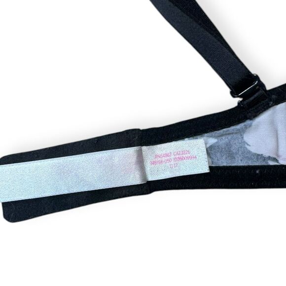 PINK VICTORIA’S SECRET Women’s Black Floral Wear Everywhere T-Shirt Lightly Line - Picture 6 of 6